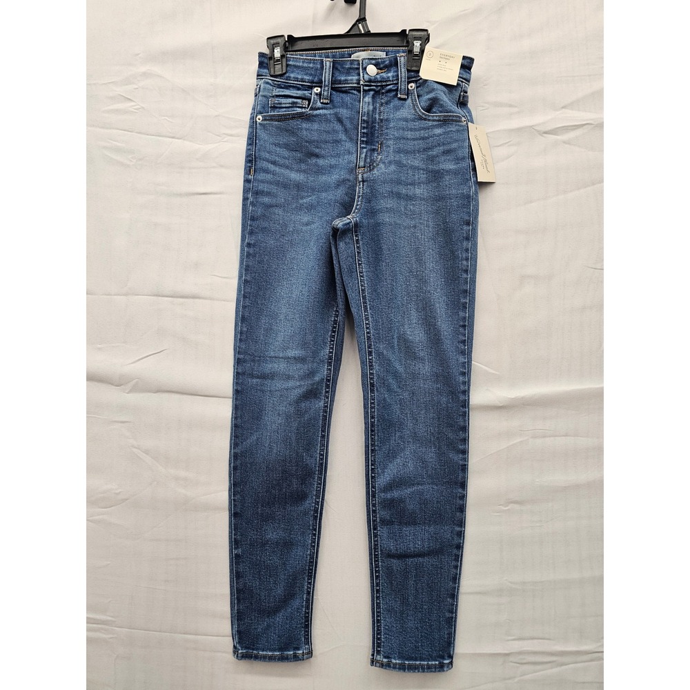 Universal Thread Womens Skinny High‎ Rise Jeans Blue Cotton Blend Casual Size 2
